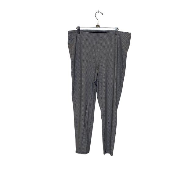 Chico’s Navy/Black White All Over Print Geo Stretchy Ankle Legging EUC Sz 16 - Picture 1 of 11